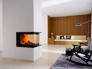 Heizeinsatz mit drei Scheiben